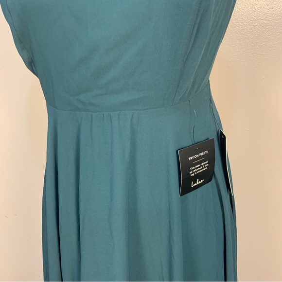 Lulus Mythical Kind of Love Dark Green Cross Back Formal Maxi Dress - Picture 12 of 14
